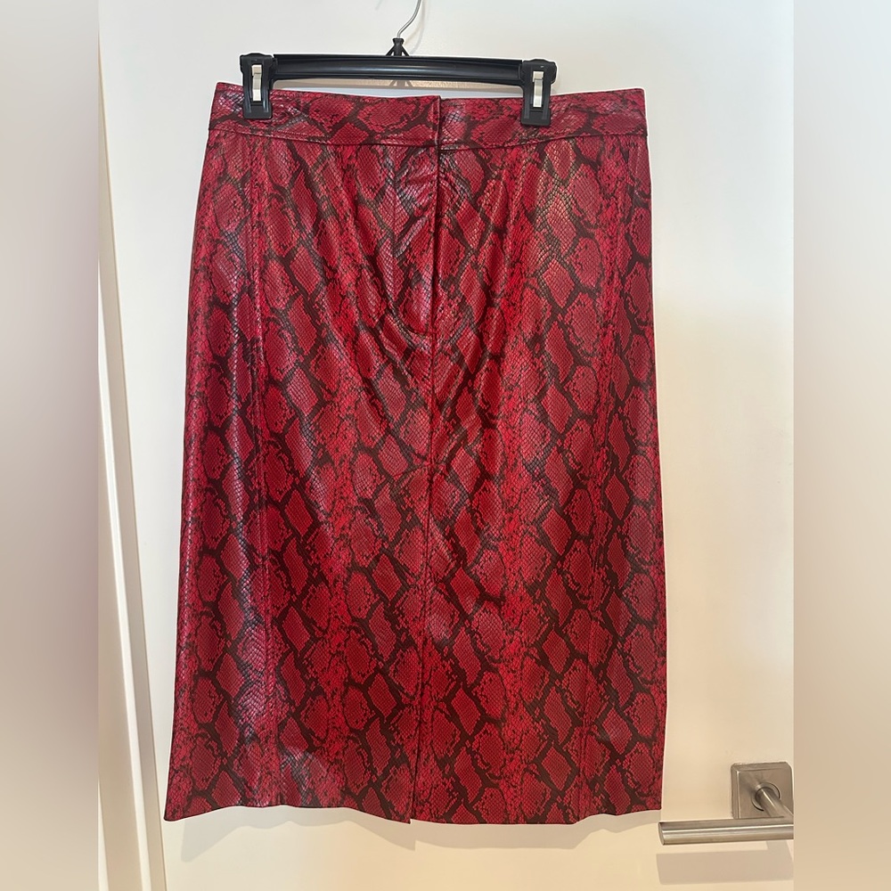 Tibi Faux Snakeskin Skirt - Size 8 NWT